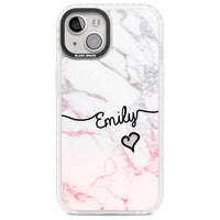 Personalised Pink Fade Marble Heart