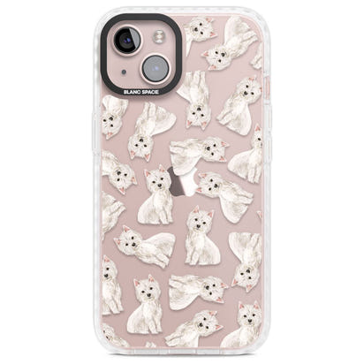 Motif de chien Westie