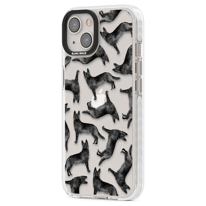 German Shepherd Pattern Black