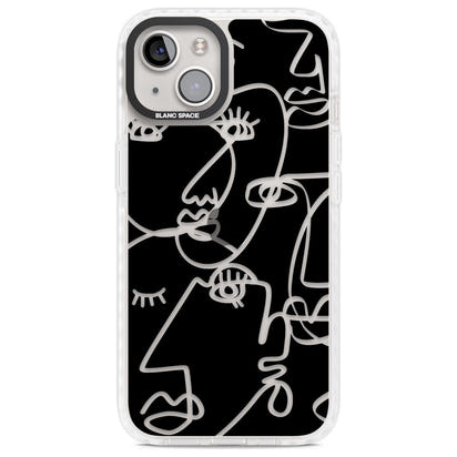 Abstract Line Art Clear Black