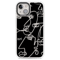 Abstract Line Art Clear Black