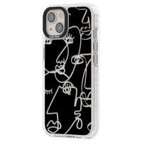 Abstract Line Art Clear Black