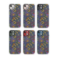 Grappe de feuilles de fleurs sauvages bleu marine