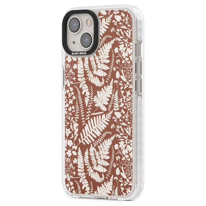 Fleurs sauvages et fougères sur terre cuite