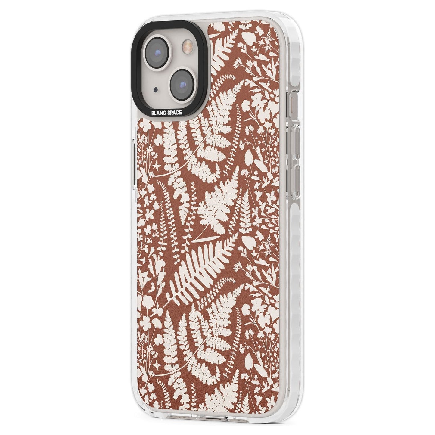 Fleurs sauvages et fougères sur terre cuite