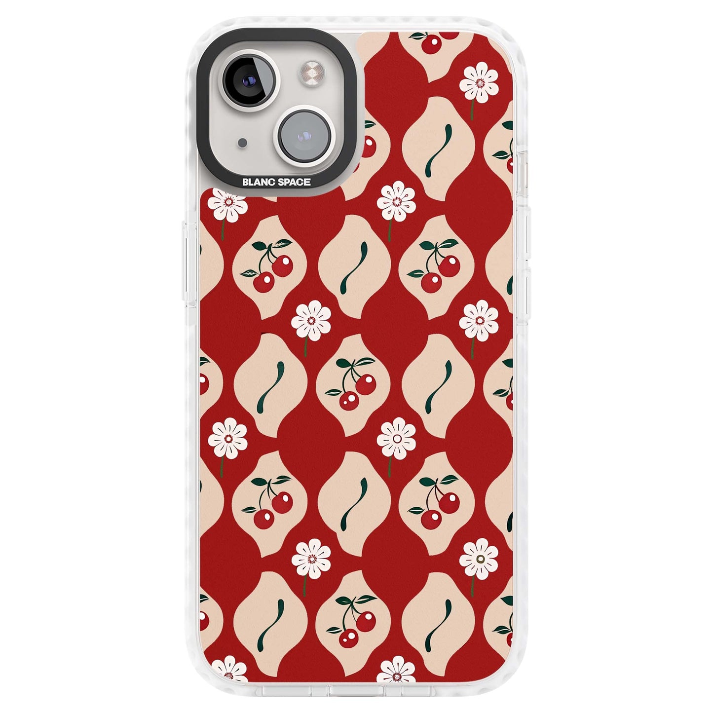 Vintage Cherry Diamond Pattern