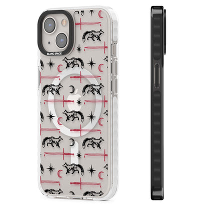 Motif renard et lame