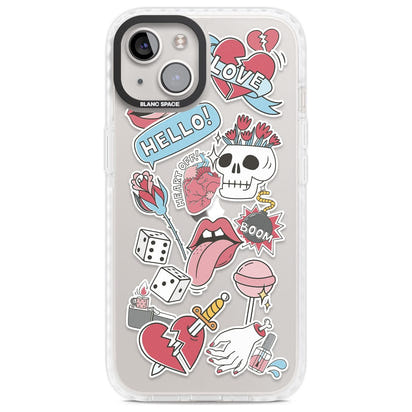 Autocollants Crâne et Fleurs