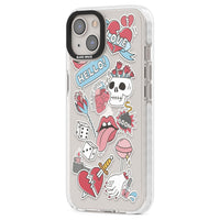 Autocollants Crâne et Fleurs