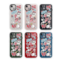 Autocollants Crâne et Fleurs