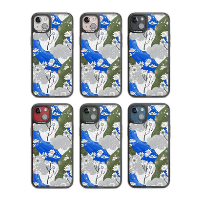 Blue & Grey Daisies Pattern