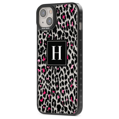 Personalised Clear Pink Leopard Monogram