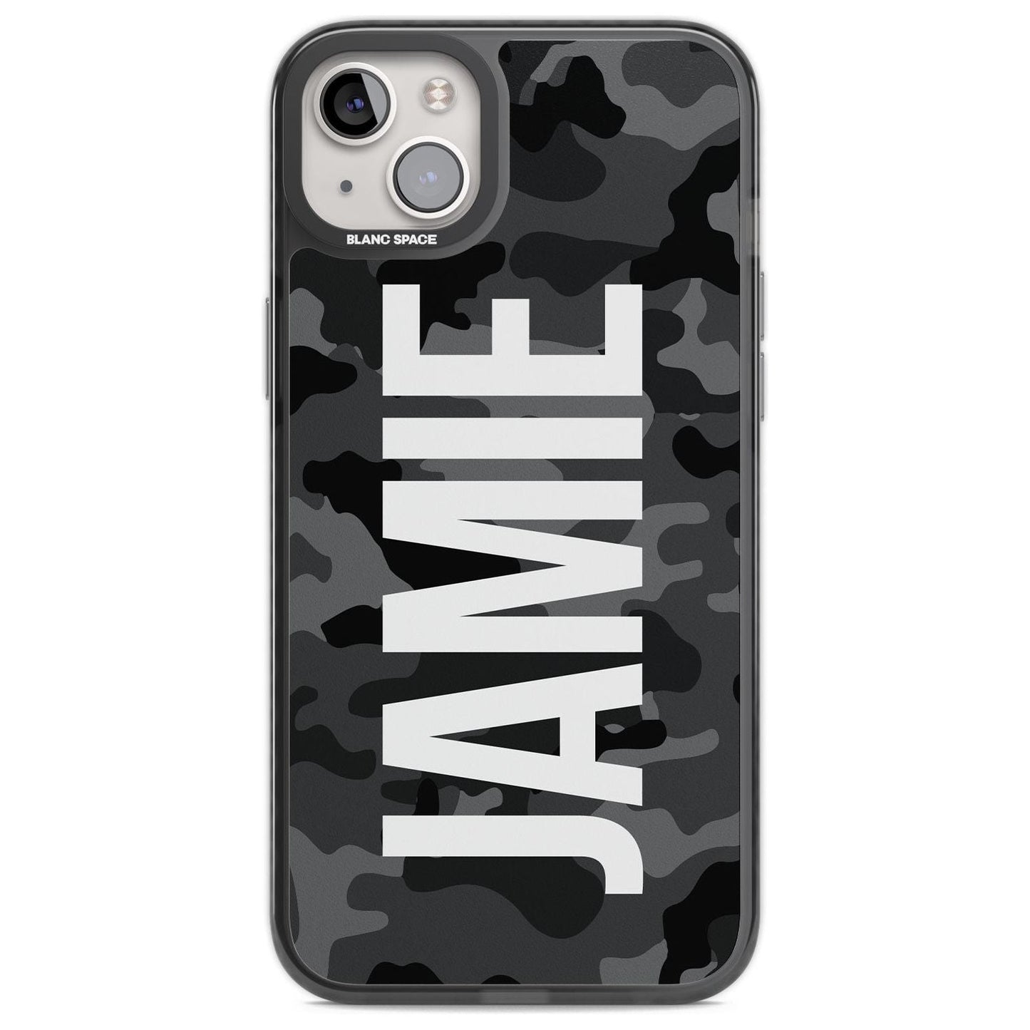 Personalised Black Camo Name Vertical