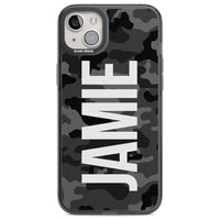 Personalised Black Camo Name Vertical