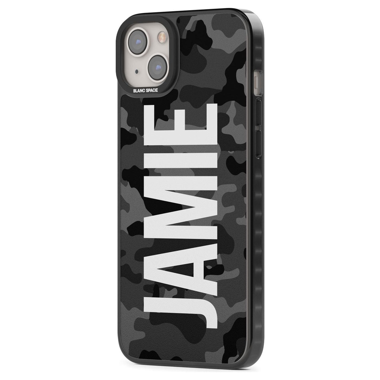 Personalised Black Camo Name Vertical