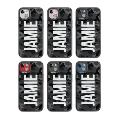 Personalised Black Camo Name Vertical