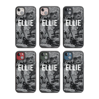 Personalisierte Vintage-Collage in Graustufen