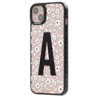 Initiale en gras personnalisée et florale