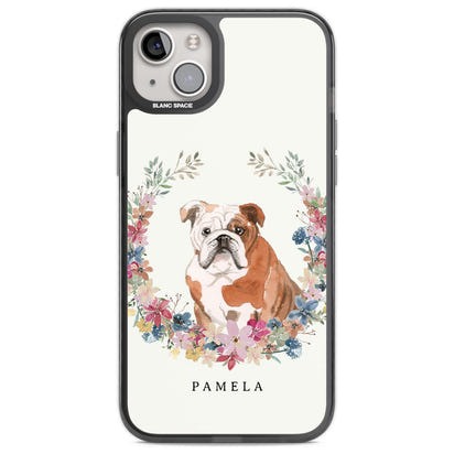 Personalised English Bulldog Floral Portrait