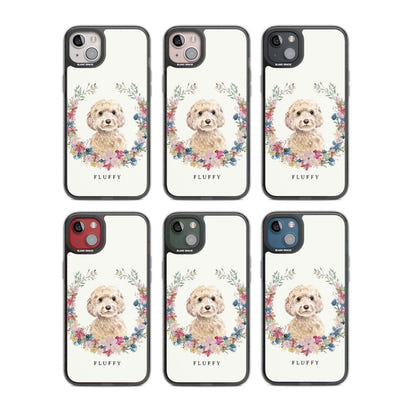 Personalised Champagne Cockapoo Floral Portrait