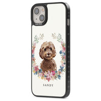 Personalised Brown Cockapoo Floral Portrait