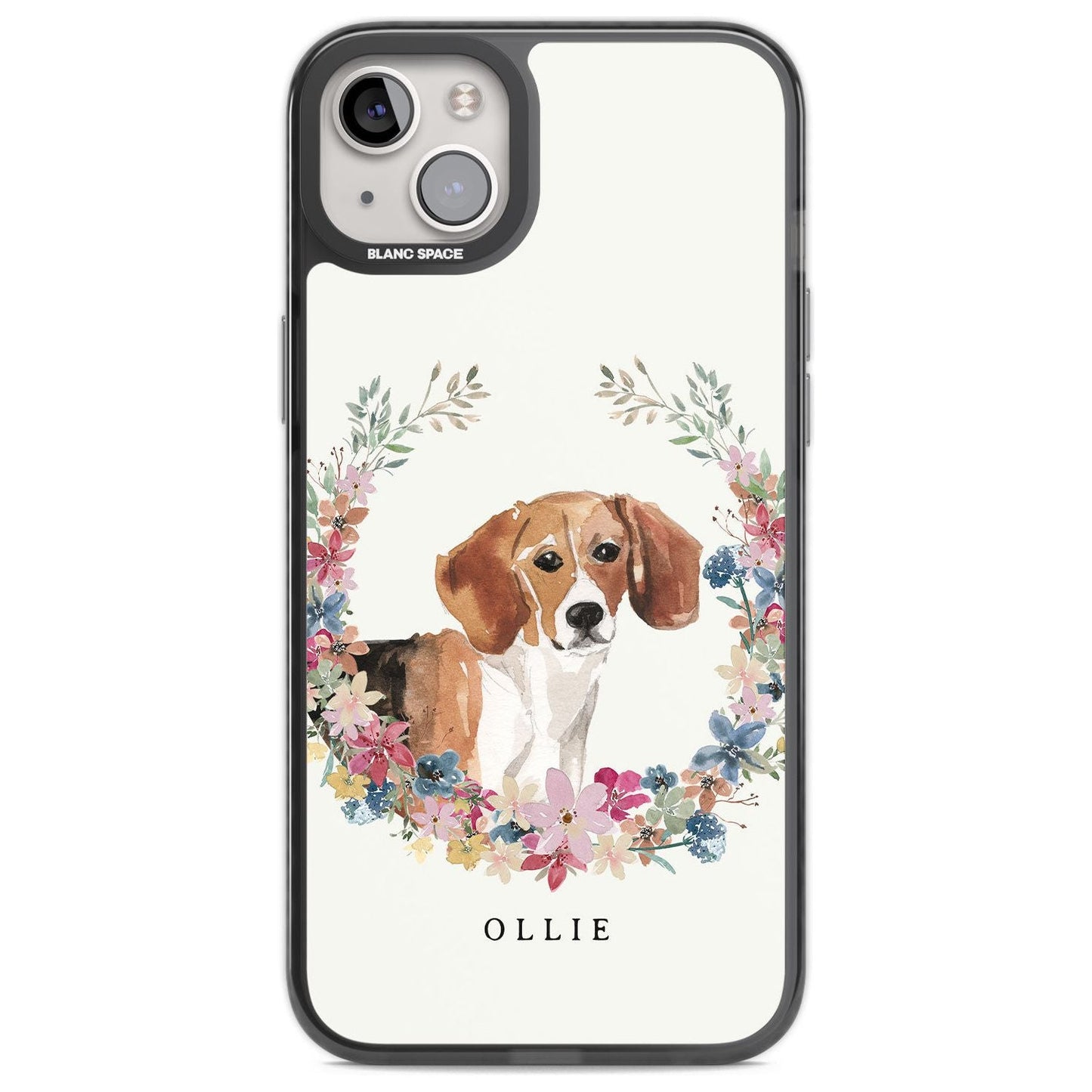 Personalised Beagle Floral Portrait
