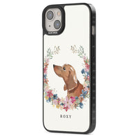 Personalised Tan Dachshund Floral Portrait