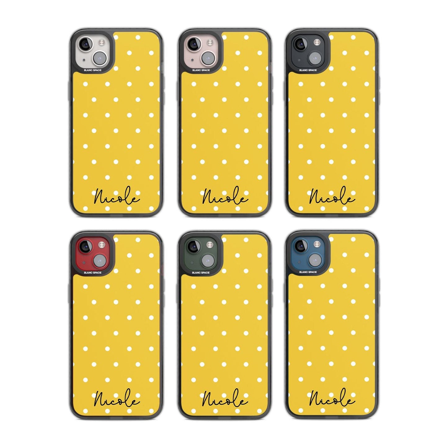 Personalised Yellow Polka Dot