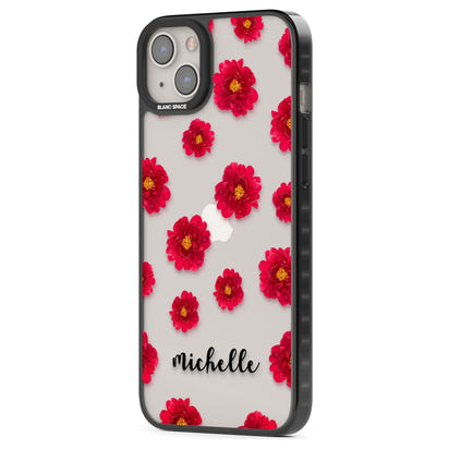 Personalised Red Peonies & Cursive