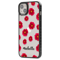 Personalised Red Peonies & Cursive