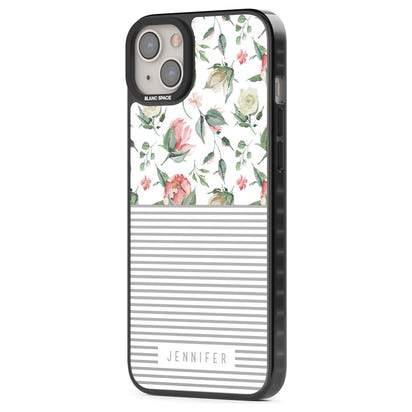 Personalised Light Floral Pattern & Stripes