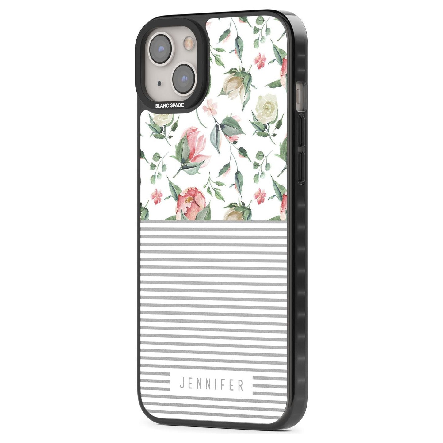 Personalised Light Floral Pattern & Stripes