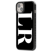 Lettres blanches et noires personnalisées