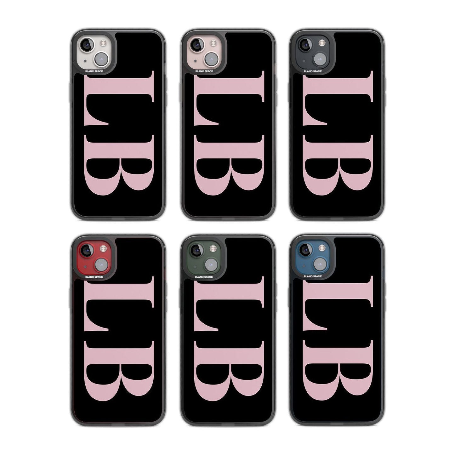 Lettres personnalisées roses et noires vertes