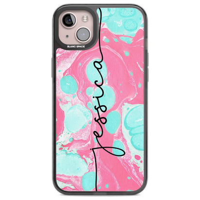 Personalised Turquoise & Pink Marbled