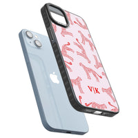 Guépard rouge et rose personnalisé