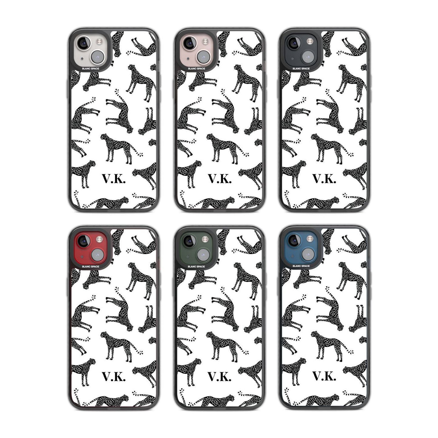 Personalised Black & White Cheetah Pattern