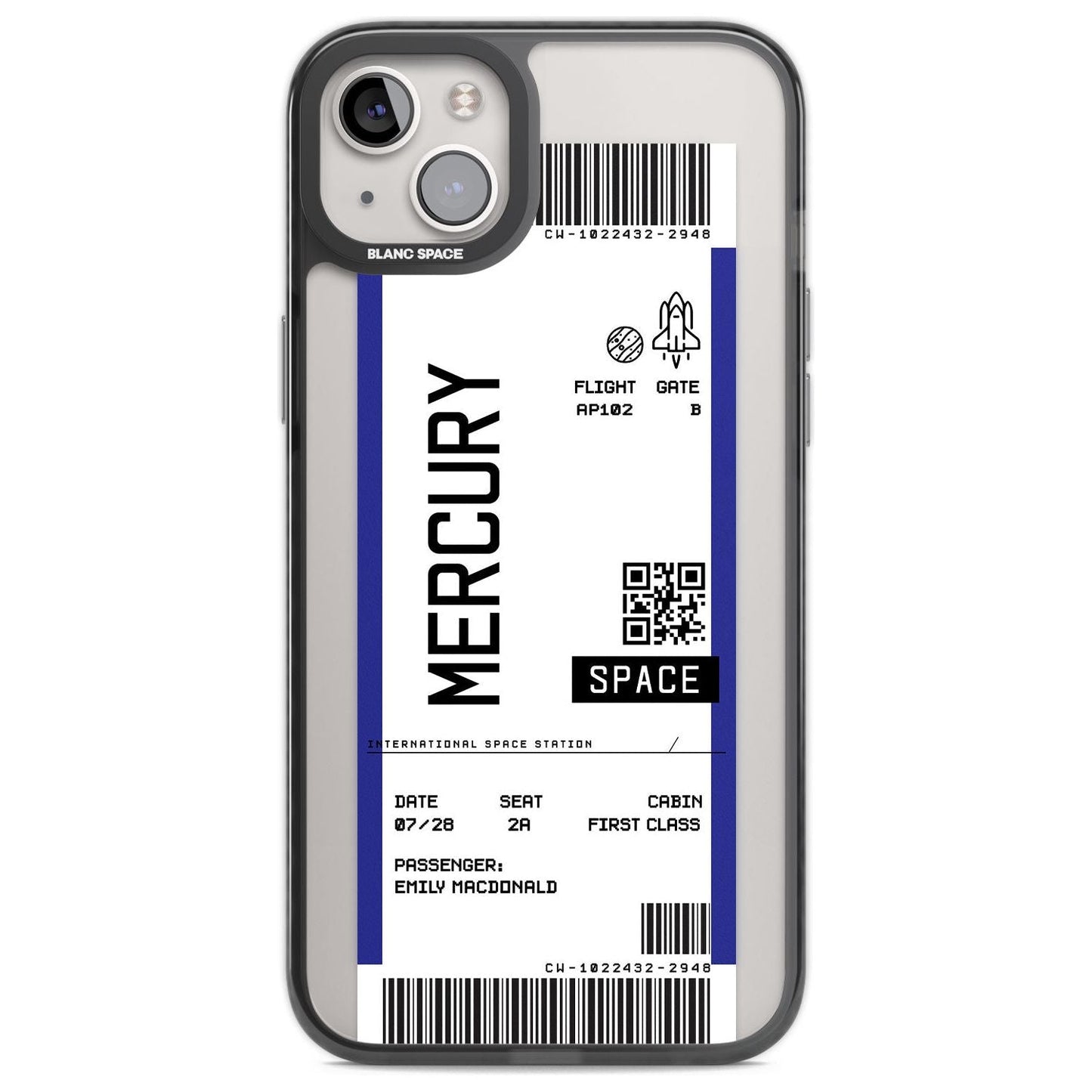Personalised Mercury Travel Ticket