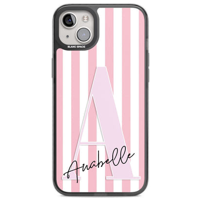 Personalised Pink Stripes & Monogram