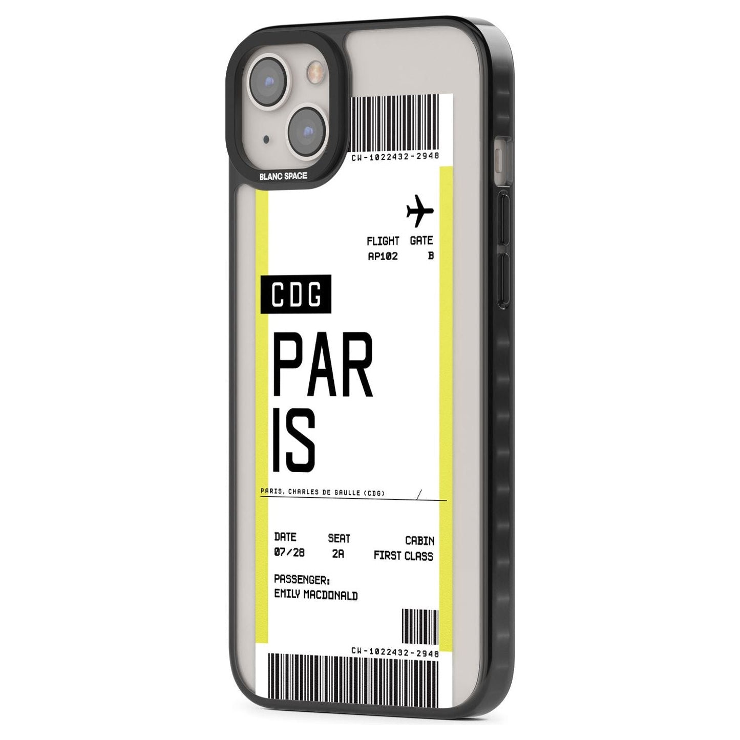 Personalised Paris Boarding Pass