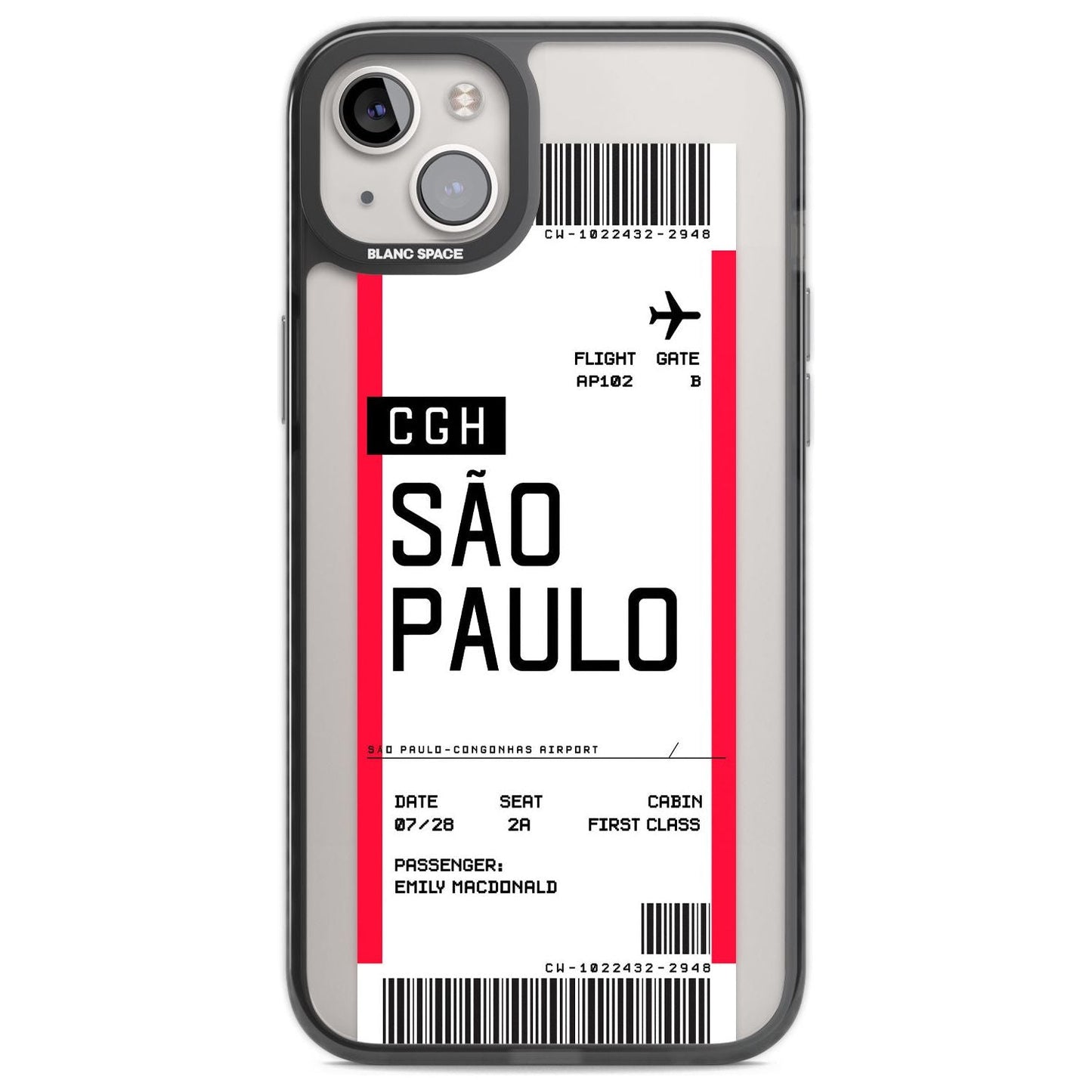 Personalisierte Bordkarte für São Paulo