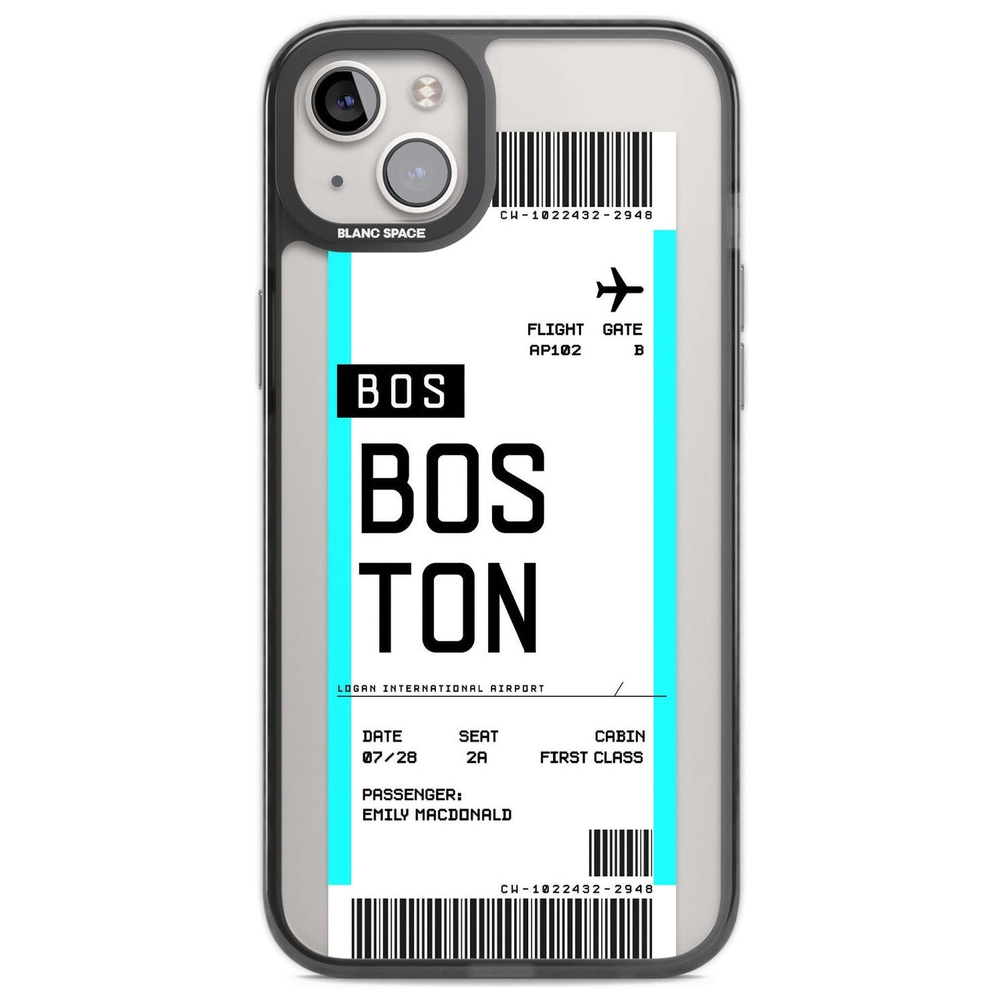Personalised Boston Boarding Pass