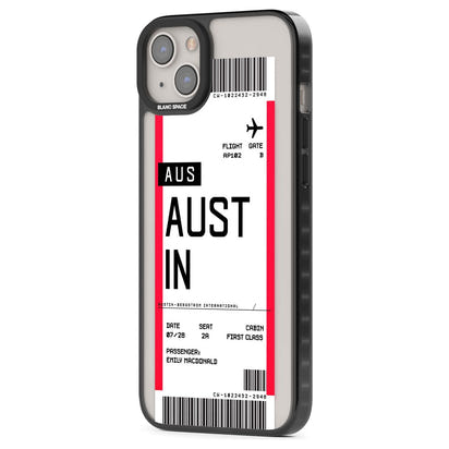 Personalised Austin Boarding Pass