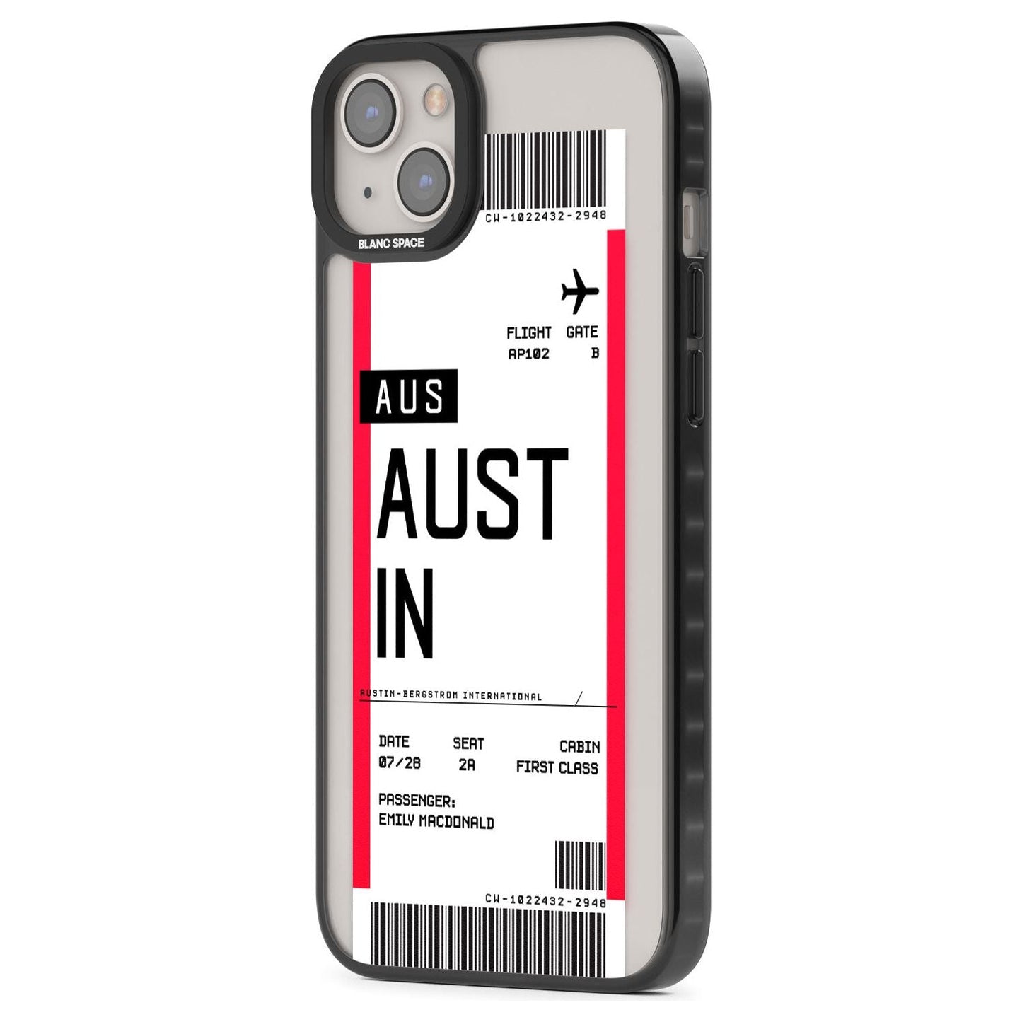 Personalised Austin Boarding Pass