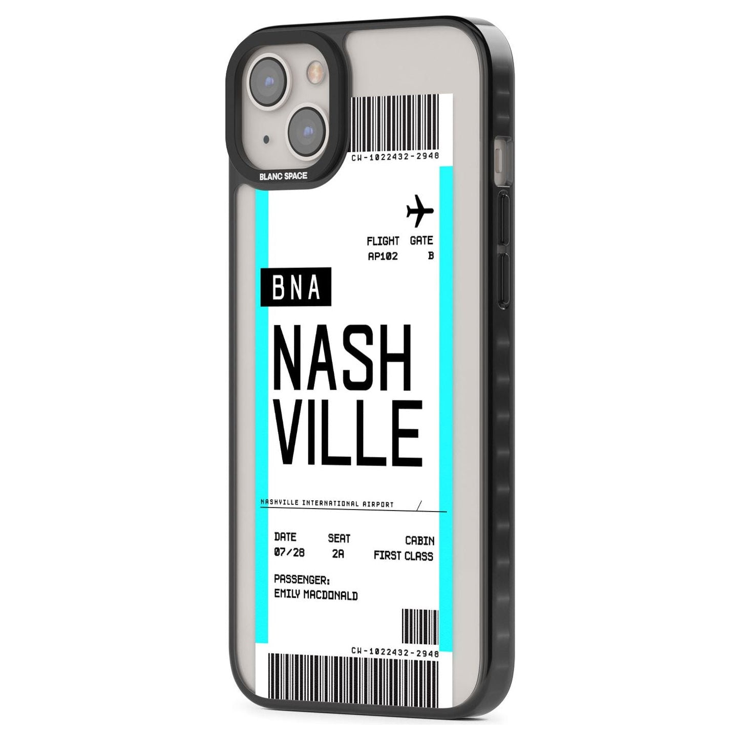 Carte d'embarquement personnalisée pour Nashville