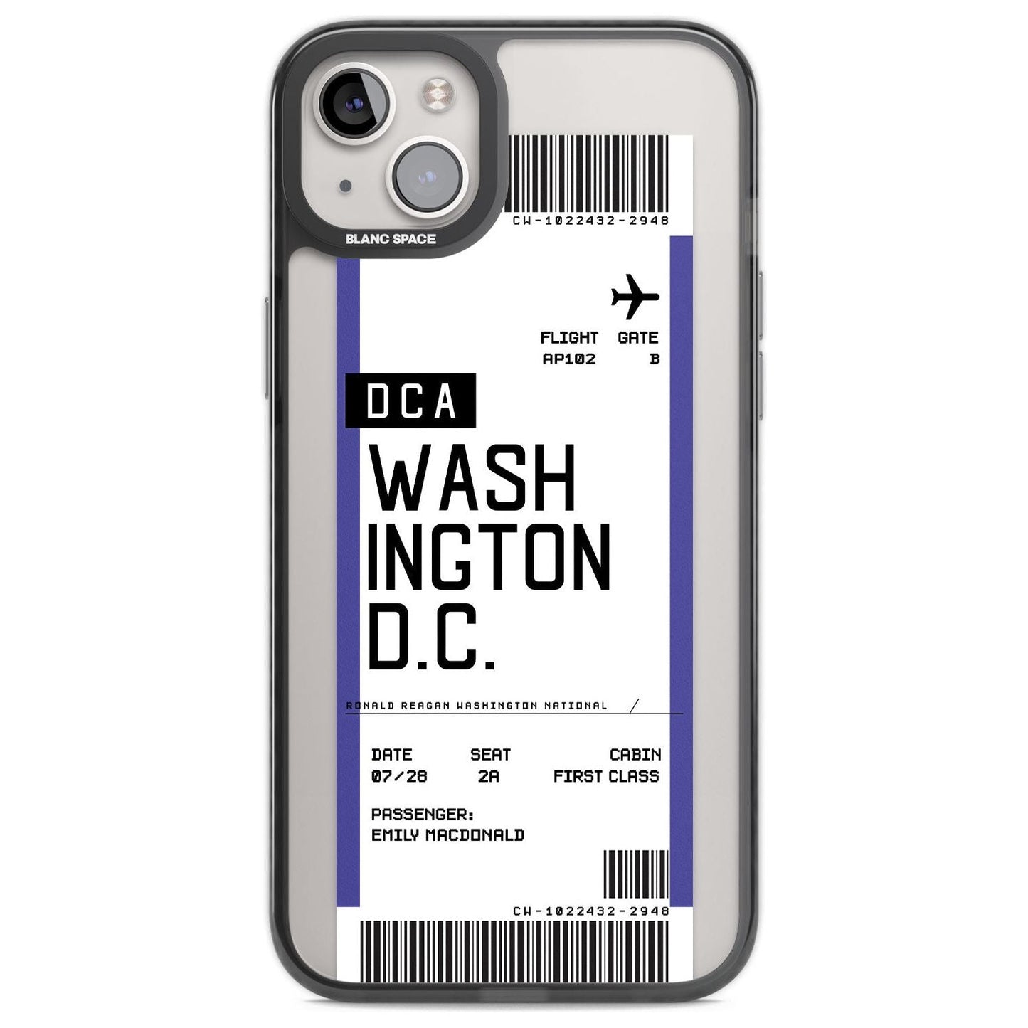 Personalised Washington D.C. Boarding Pass