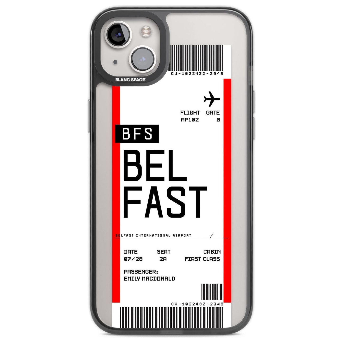 Personalised Belfast Boarding Pass