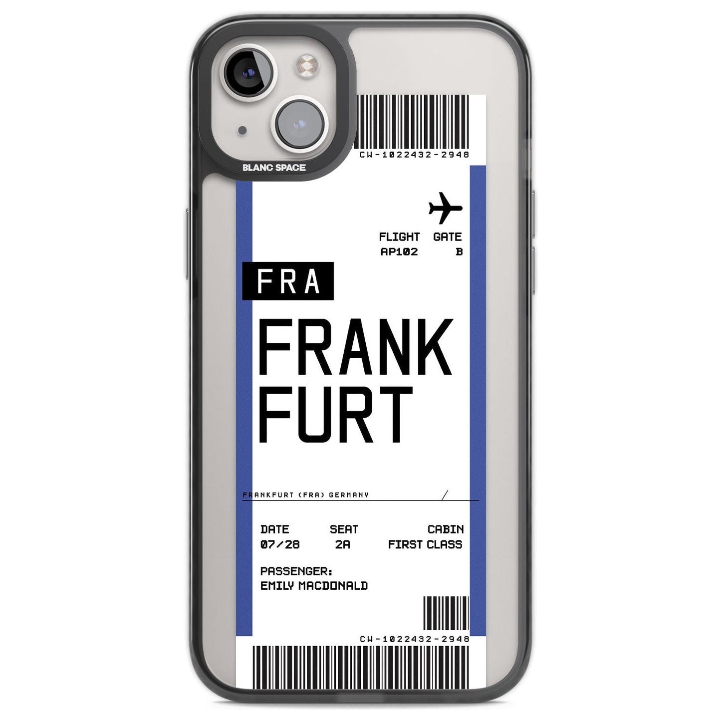 Personalised Frankfurt Boarding Pass