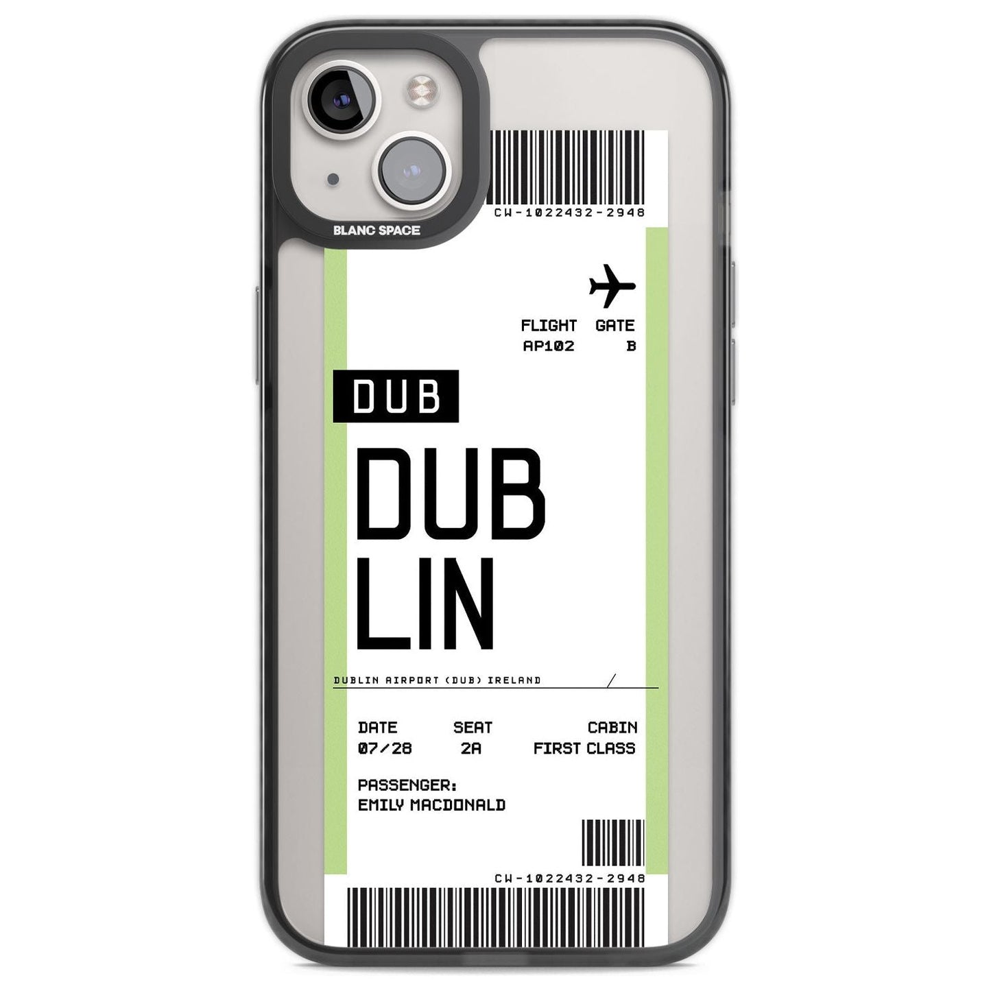 Personalised Dublin Boarding Pass