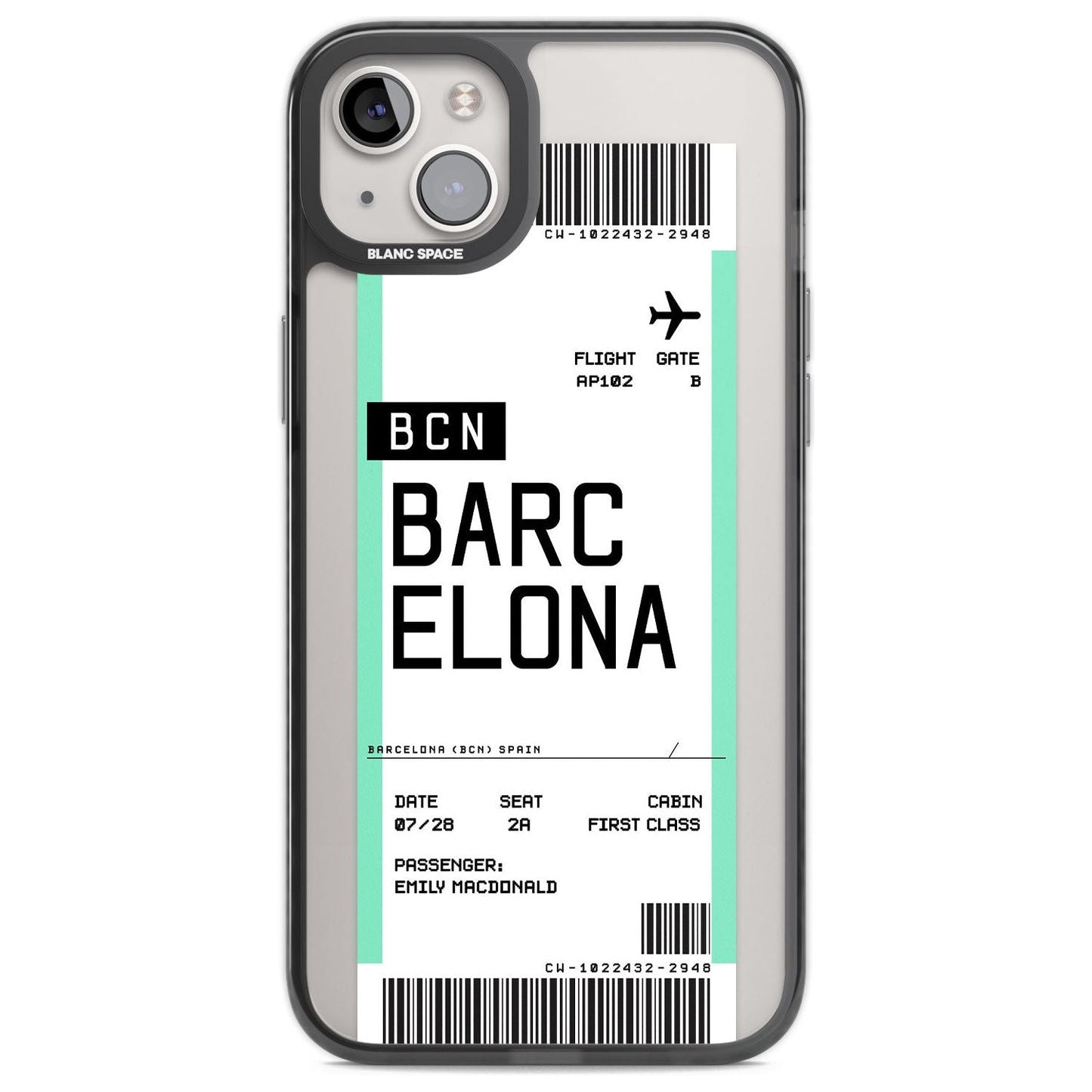 Personalised Barcelona Boarding Pass